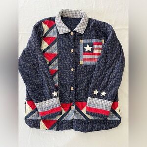 Vintage Reversible Quilted Coat Size Large